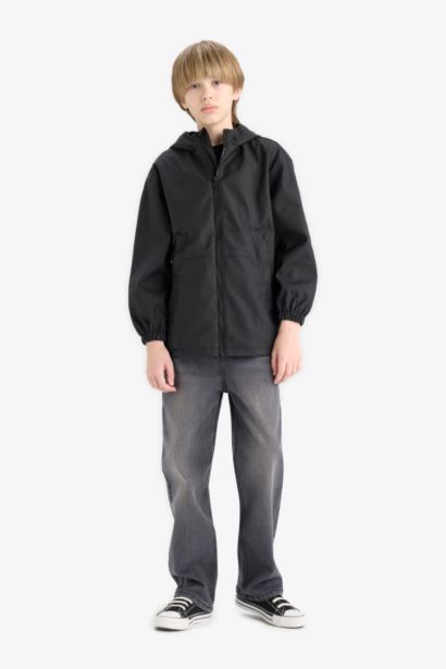 Boy Waterproof Hooded Rain Jacket