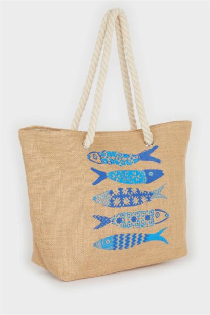 Kadın Plaj Hasır Çantası