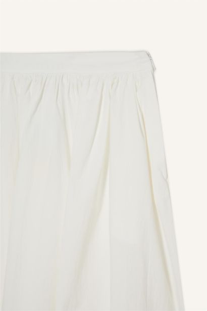 A Cut Poplin Maxi Skirt