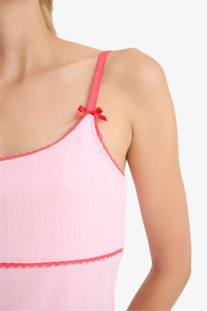 سيت بجامة قصة عادية بحمالات من Fall in Love - قطعتين