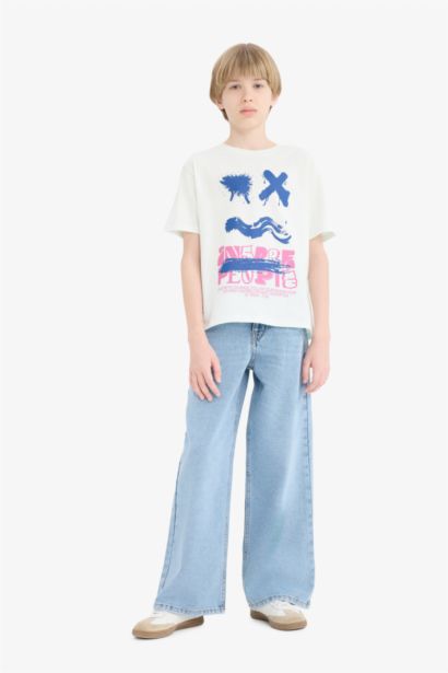 Boy Crew Neck Printed Short Sleeve T-Shirt