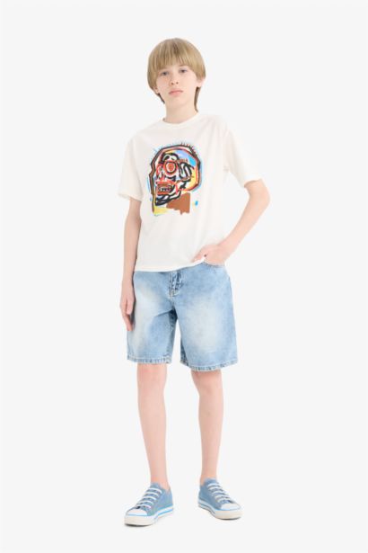 Boy Crew Neck Printed Short Sleeve T-Shirt