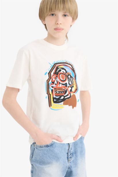 Boy Crew Neck Printed Short Sleeve T-Shirt