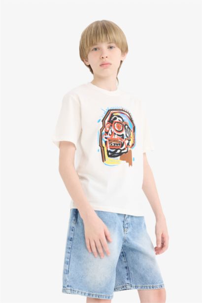 Boy Crew Neck Printed Short Sleeve T-Shirt