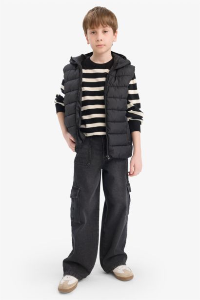 Boy Waterproof Hooded Puffer Vest