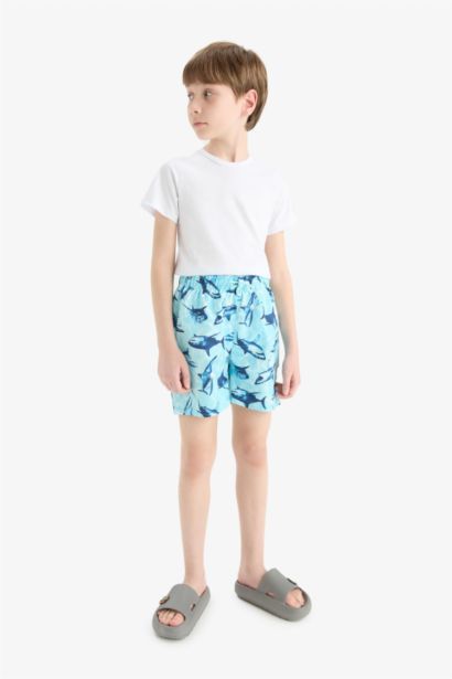 Short de bain à motif requin pour garçon