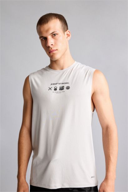 Boxy Fit Baskılı Atlet