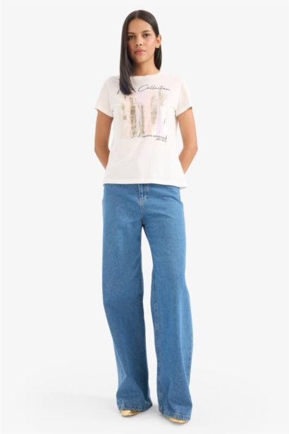 تيشيرت نص ردن قصة عادية بياخة مستديرة