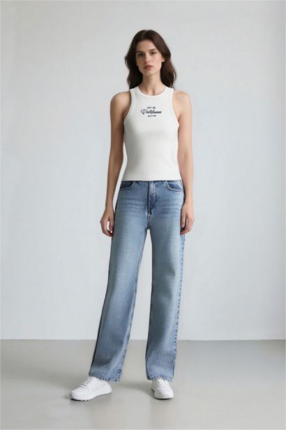 كيمونه مضلع سليم فيت بياخة هالتر بطبعة حروف