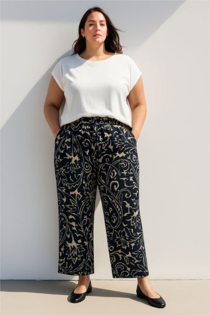 Wide Leg High Waist Trousers