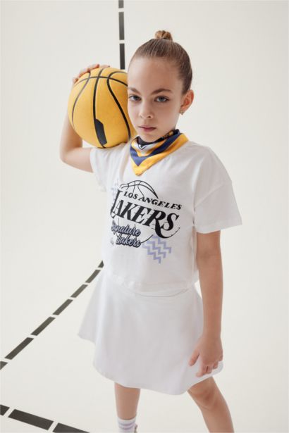 NBA Los Angeles Lakers Bisiklet Yaka Kısa Kollu Tişört Kız Çocuk