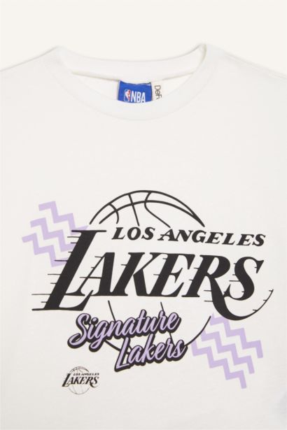 NBA Los Angeles Lakers Bisiklet Yaka Kısa Kollu Tişört Kız Çocuk