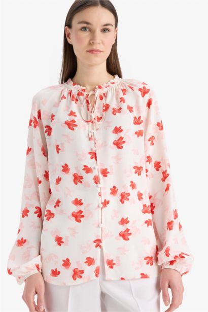 Regular Fit Long Sleeve Blouse