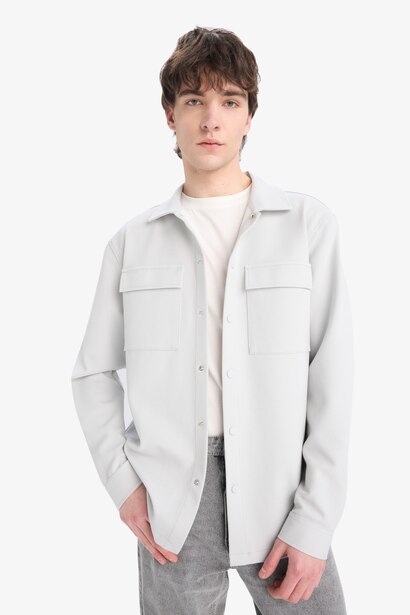 Regular Fit Twill Overshirt