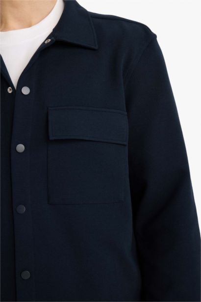 Chemise en sergé à manches longues Coupe régulière