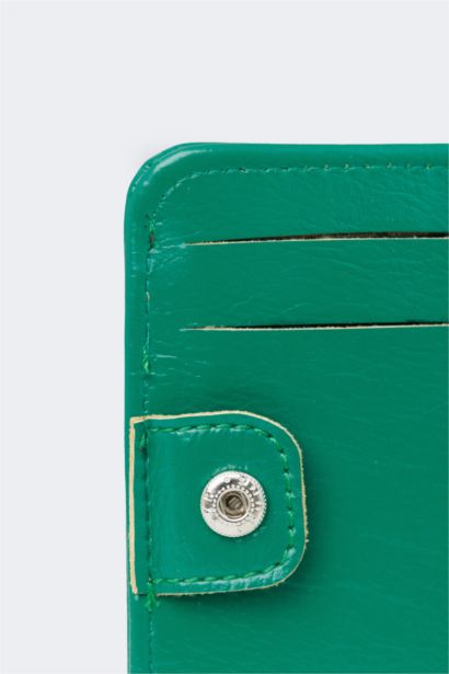 محفظة حريمي جلد صناعي أخضر