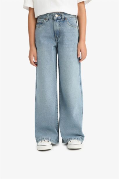 Қыздарға кең аяқ деним Шалбар