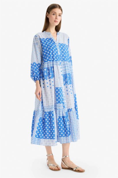 Fall in Love Regular Fit Tropical Patterned Voile Beach Skirt