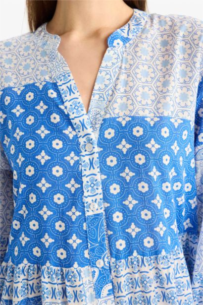 Fall in Love Regular Fit Tropical Patterned Voile Beach Skirt