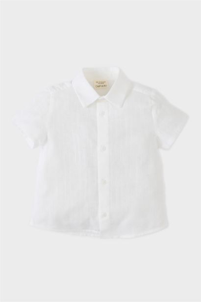 قميص بيبي بناتي بوبلين نص ردن قصة عادية