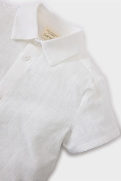 قميص بيبي بناتي بوبلين نص ردن قصة عادية