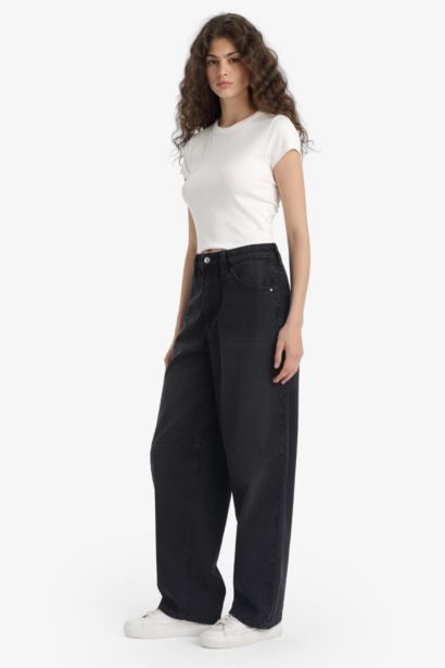 High Waist Baggy Fit Trousers