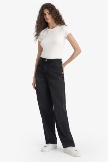 High Waist Baggy Fit Trousers