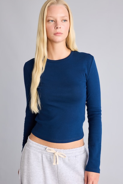 Slim Fit Ribana Long Sleeve T-Shirt