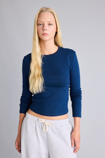 Slim Fit Ribana Long Sleeve T-Shirt