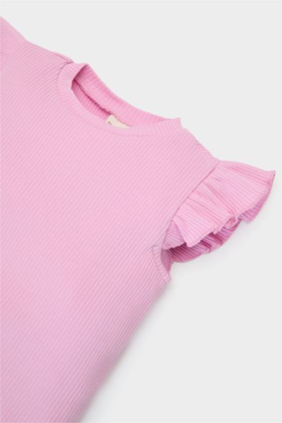 Ensemble de T-shirt en viscose imprimé et Pantalon fleuri à taille élastique pour bébé fille