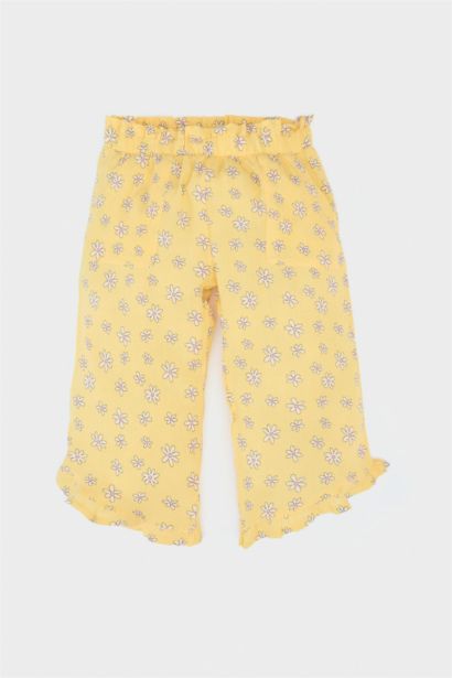 Ensemble de t-shirt et pantalon en viscose fleuri pour bébé fille