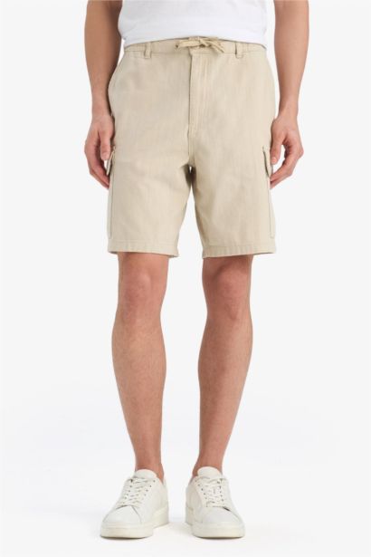 Regular Cargo Cotton Bermuda Shorts