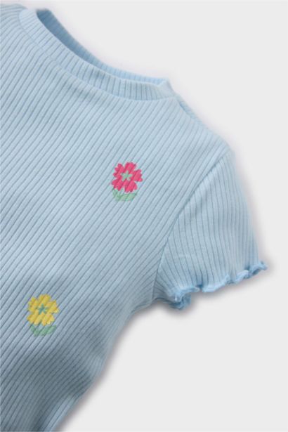 Baby Girl Regular Fit Crew Neck Floral T-Shirt