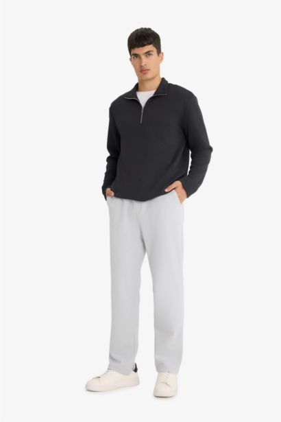 Regular Fit Tie Waist Straight Leg Sweatpants