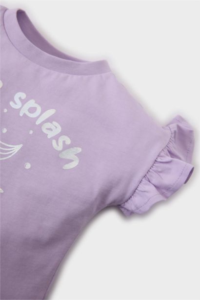 T-shirt imprimé à col rond pour bébé fille