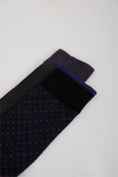 Erkek Dikişsiz 2'li Penye Pamuklu Premium Uzun Çorap