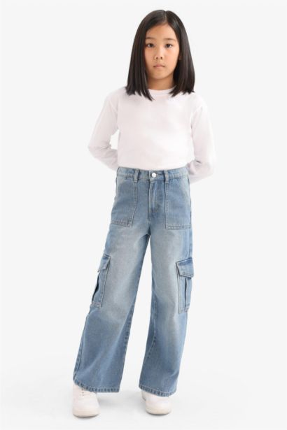 Қыздарға кең аяқ деним Шалбар