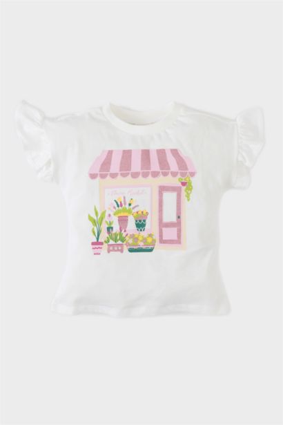 Baby Girl Regular Fit Crew Neck T-Shirt
