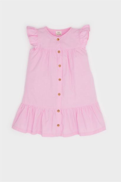 فستان بيبي بناتي قصة عادية بدون ردن