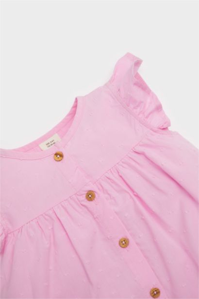 فستان بيبي بناتي قصة عادية بدون ردن