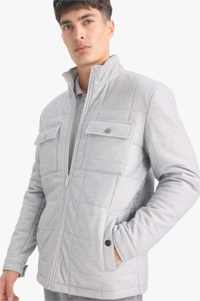 Slim Fit Lined Winter Puffer Jacket