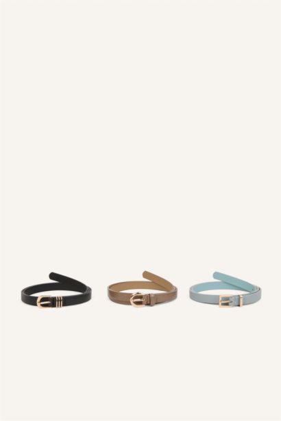 Woman Faux Leather Triple