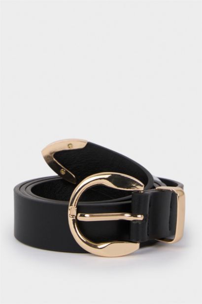 Woman Faux Leather Jean Belt