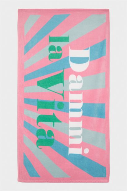 Woman Printed Cotton Beach Towel