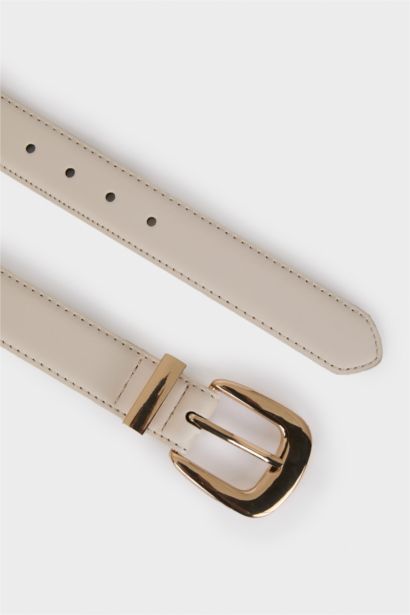 Kadın Suni Deri Jean Kemeri