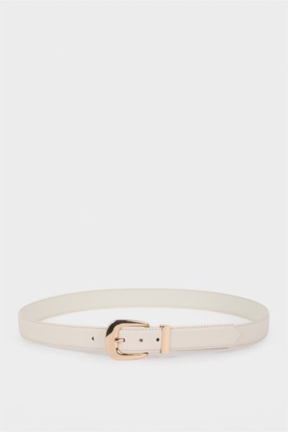 Kadın Suni Deri Jean Kemeri