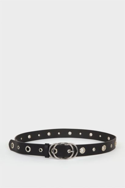 Kadın Suni Deri Jean Kemeri