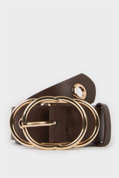 Kadın Suni Deri Jean Kemeri