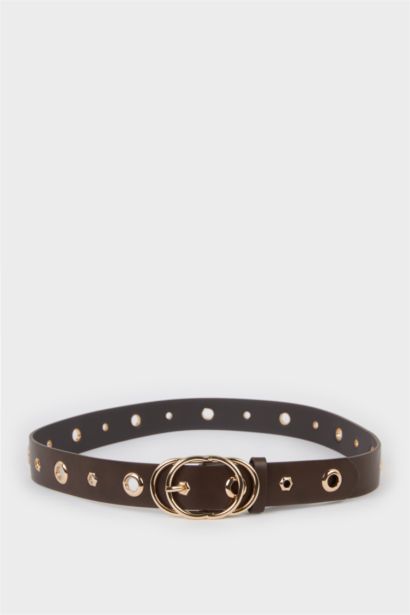 Kadın Suni Deri Jean Kemeri