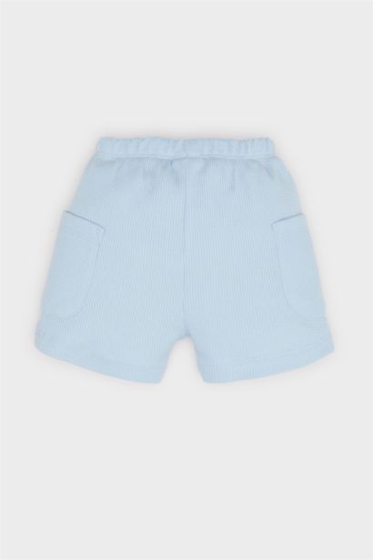 Short en tissu gaufré à taille élastique pour bébé garçon